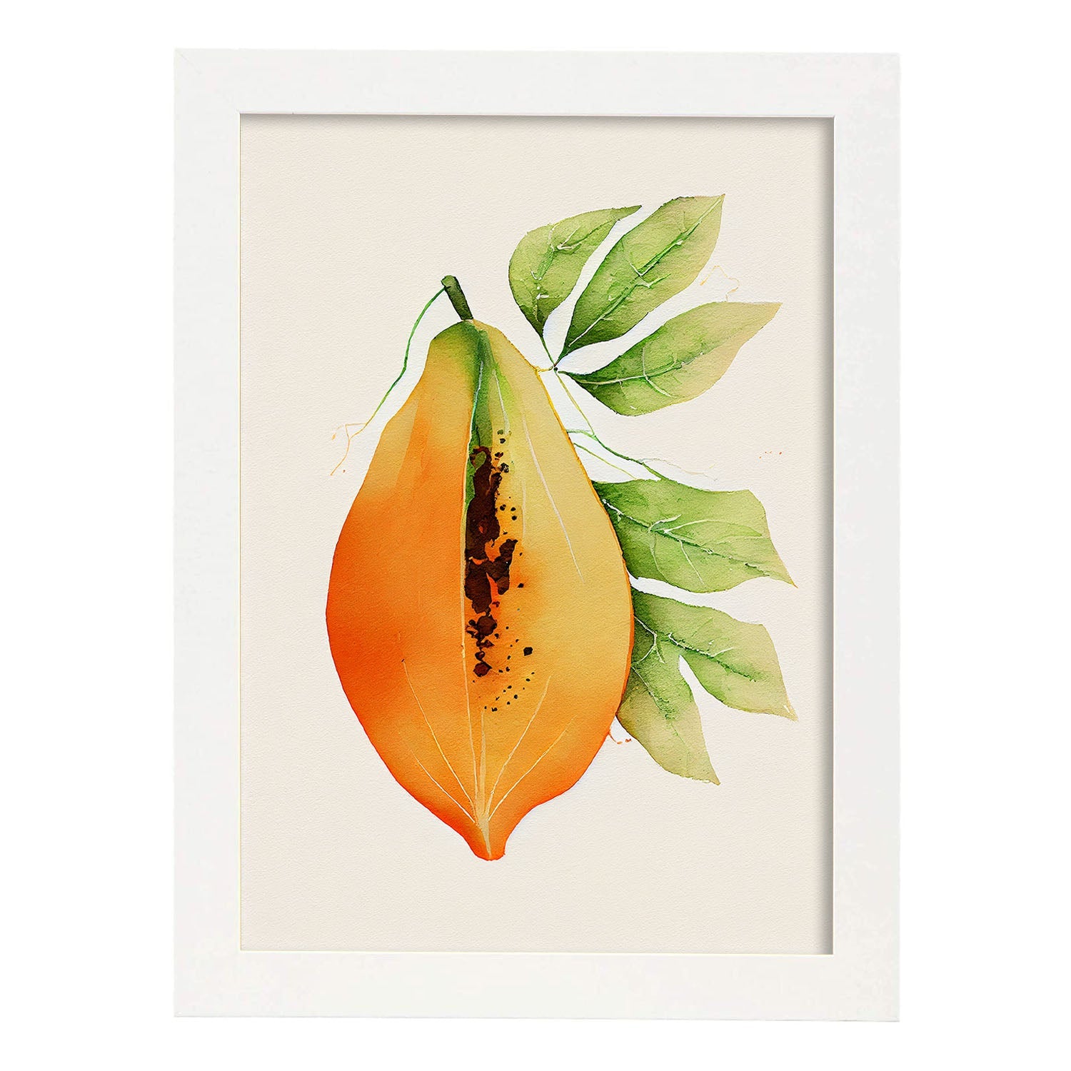 Nacnic minimalist Papaya_2. Aesthetic Wall Art Prints for Bedroom or Living Room Design.-Artwork-Nacnic-A4-Marco Blanco-Nacnic Estudio SL