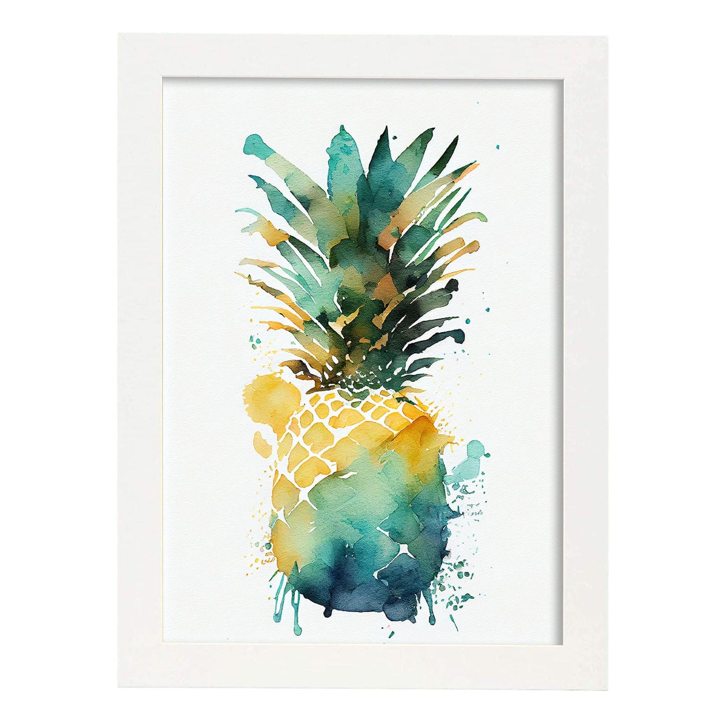 Nacnic minimalist Pineapple_1. Aesthetic Wall Art Prints for Bedroom or Living Room Design.-Artwork-Nacnic-A4-Marco Blanco-Nacnic Estudio SL