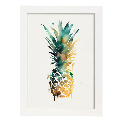 Nacnic minimalist Pineapple_5. Aesthetic Wall Art Prints for Bedroom or Living Room Design.-Artwork-Nacnic-A4-Marco Blanco-Nacnic Estudio SL