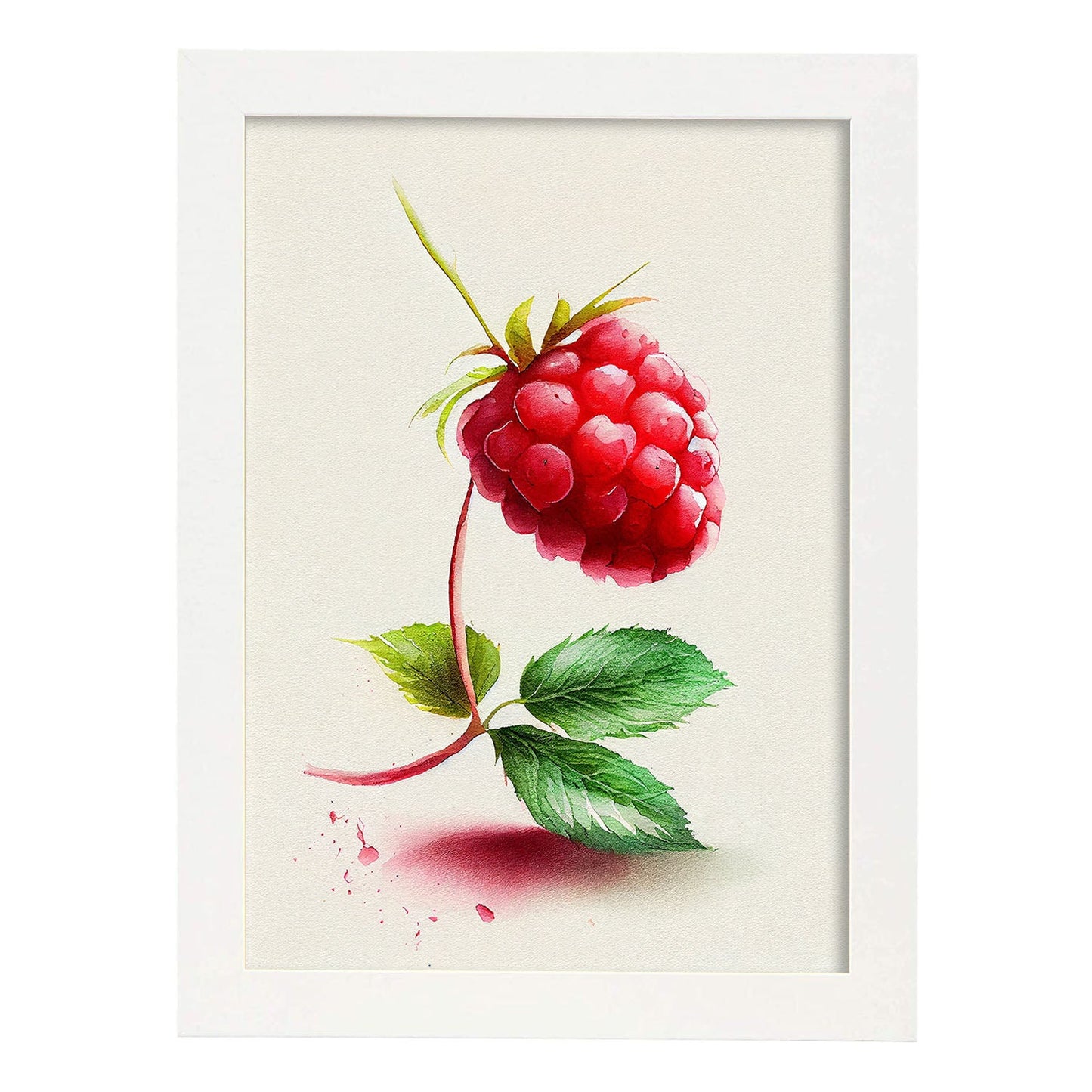 Nacnic minimalist Rasberry_2. Aesthetic Wall Art Prints for Bedroom or Living Room Design.-Artwork-Nacnic-A4-Marco Blanco-Nacnic Estudio SL