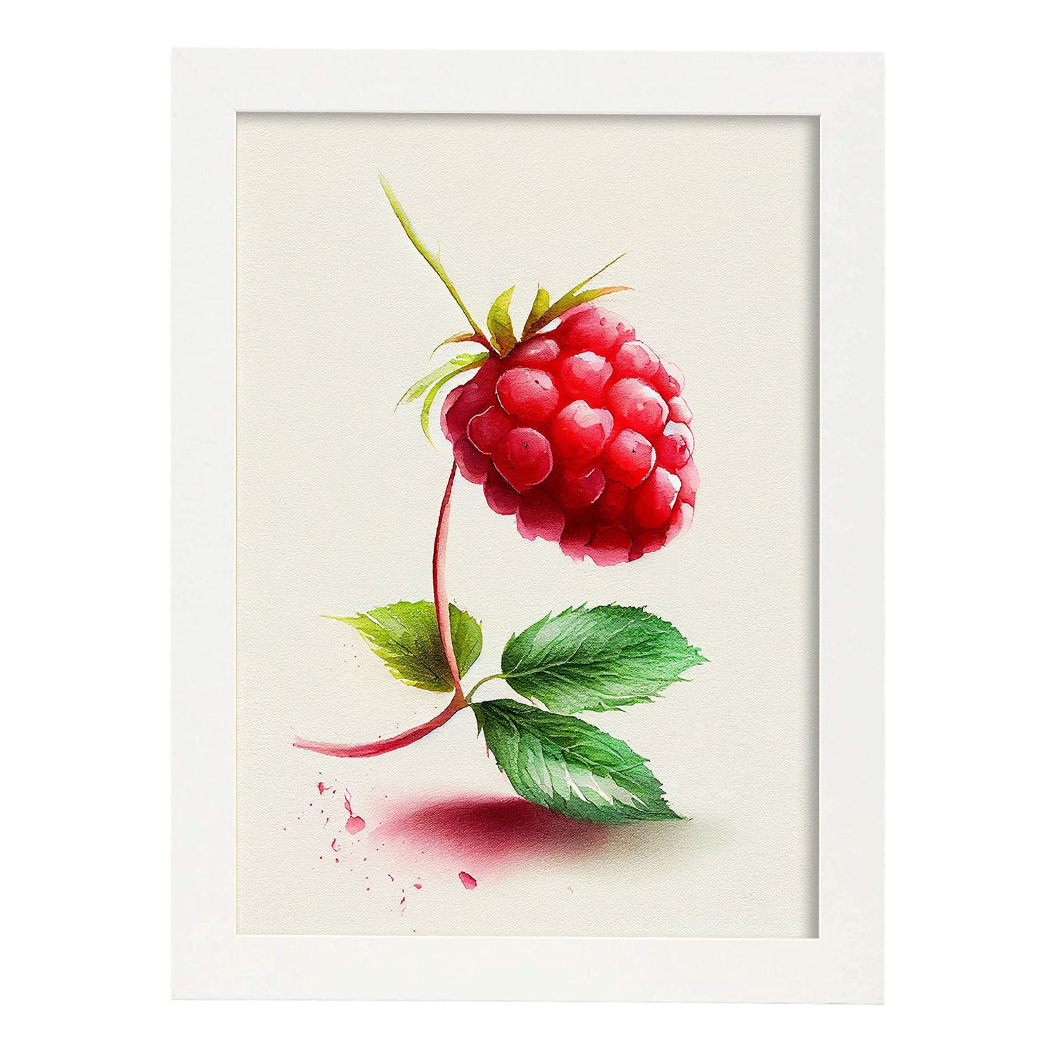 Nacnic minimalist Rasberry_2. Aesthetic Wall Art Prints for Bedroom or Living Room Design.-Artwork-Nacnic-A4-Marco Blanco-Nacnic Estudio SL
