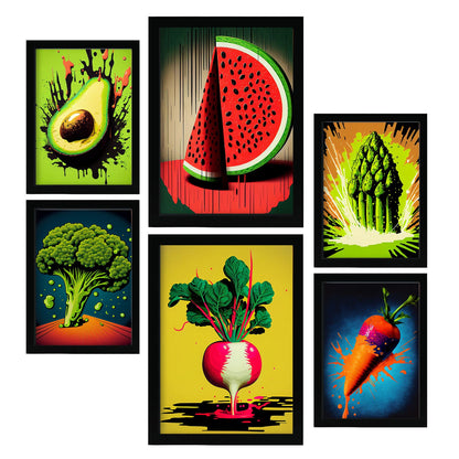 Nacnic Laminas de Vegetales Pop Art Set_1
