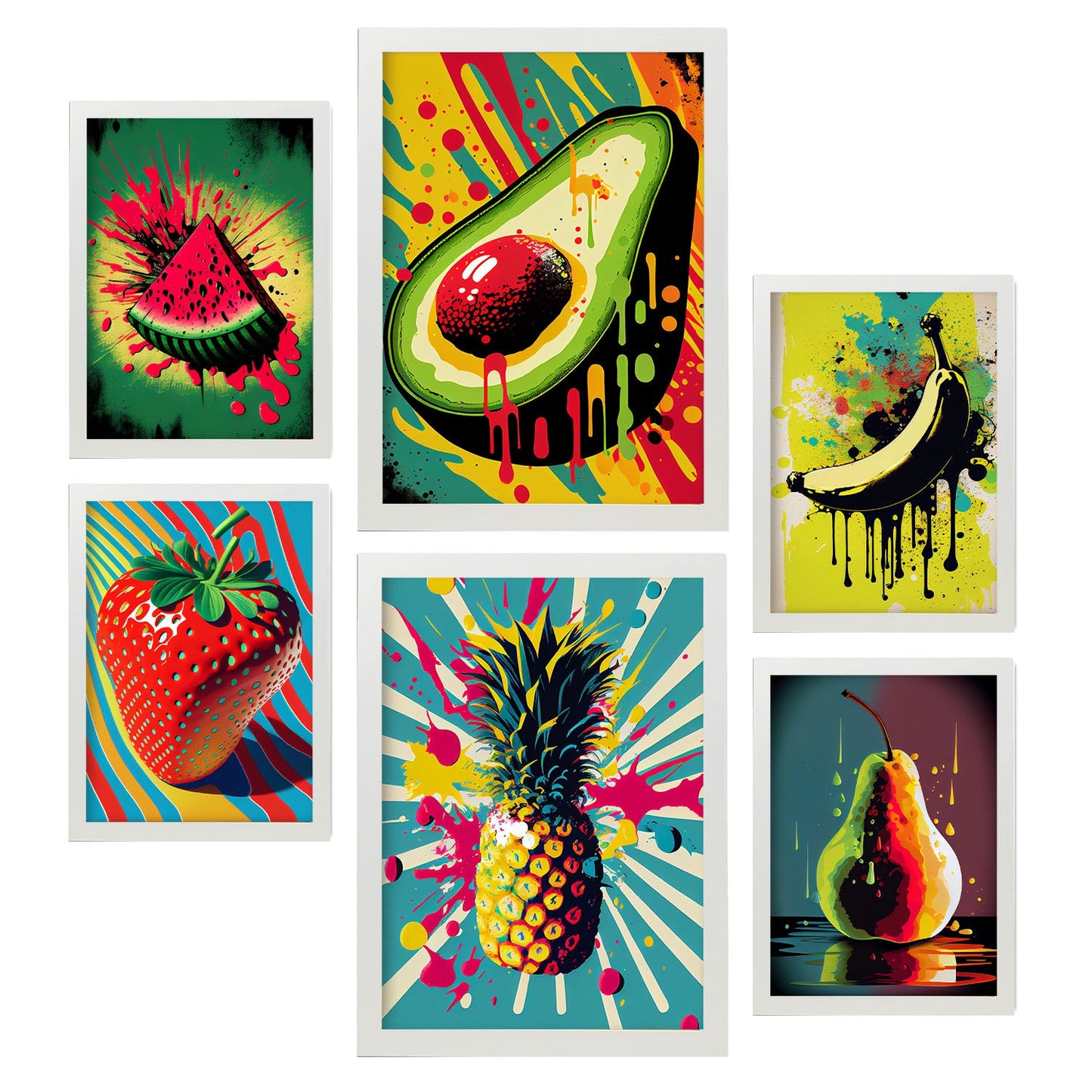 Conjunto Pop Art Verduras Nacnic Laminas