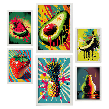 Conjunto Pop Art Verduras Nacnic Laminas