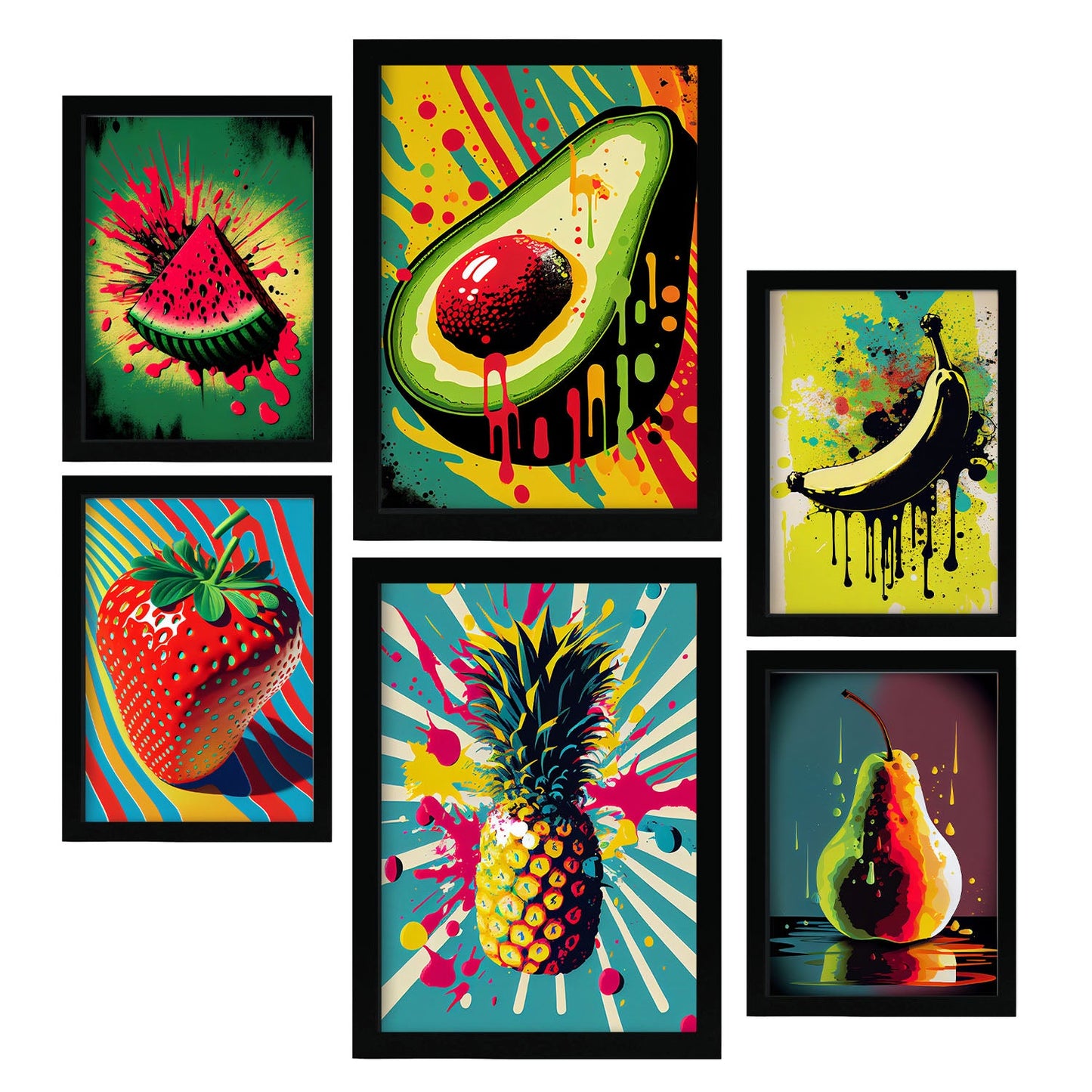 Conjunto Pop Art Verduras Nacnic Laminas