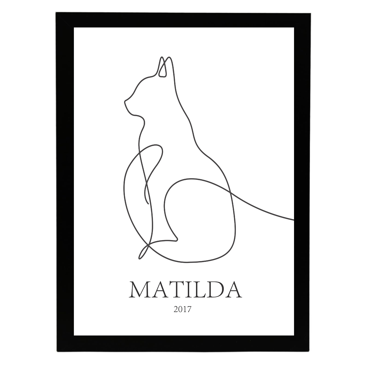 Lámina Personalizada Gato Con Su Conmbre Y Nacimiento Regalo De Diseño Para Momentos Unicos. Ideal Para Eventos. Cumpleaños, Aniversarios, Nacimientos