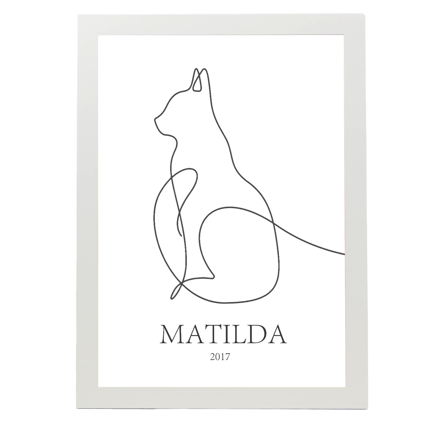 Lámina Personalizada Gato Con Su Conmbre Y Nacimiento Regalo De Diseño Para Momentos Unicos. Ideal Para Eventos. Cumpleaños, Aniversarios, Nacimientos