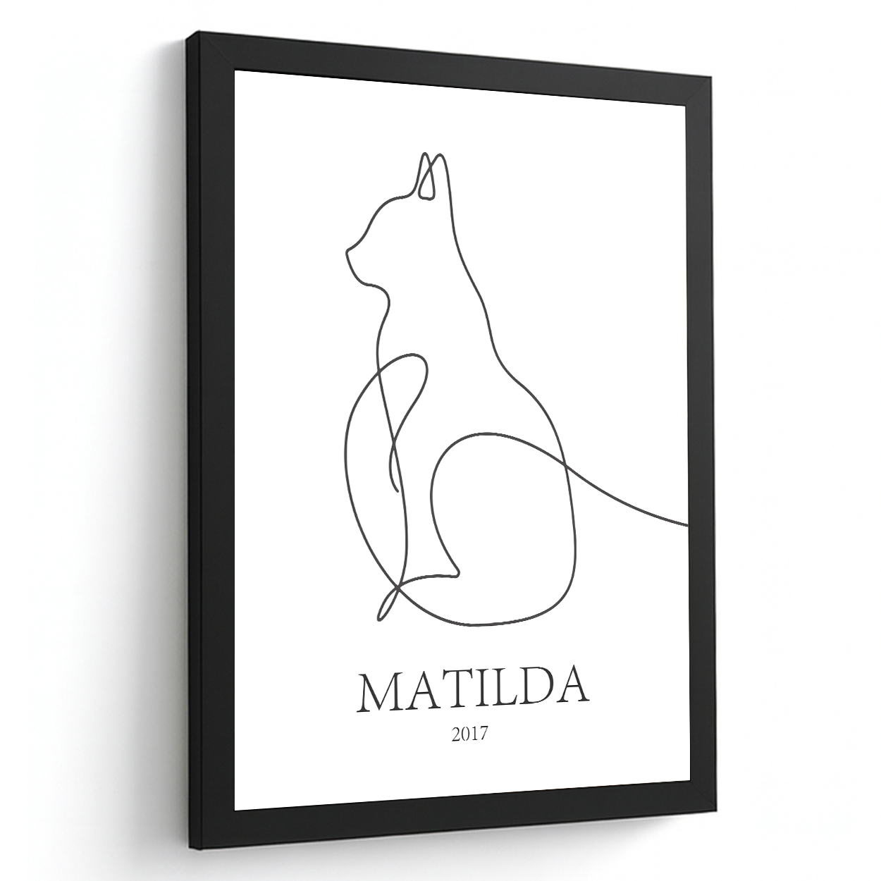 Lámina Personalizada Gato Con Su Conmbre Y Nacimiento Regalo De Diseño Para Momentos Unicos. Ideal Para Eventos. Cumpleaños, Aniversarios, Nacimientos