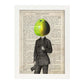 Poster de verduras humanas. Lámina Mr. Manzana. Cuadros de humanos con cabezas de verdura.-Artwork-Nacnic-A3-Marco Blanco-Nacnic Estudio SL