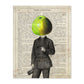 Poster de verduras humanas. Lámina Mr. Manzana. Cuadros de humanos con cabezas de verdura.-Artwork-Nacnic-A4-Sin marco-Nacnic Estudio SL