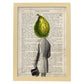 Poster de verduras humanas. Lámina Mr. Pera. Cuadros de humanos con cabezas de verdura.-Artwork-Nacnic-A3-Marco Madera clara-Nacnic Estudio SL