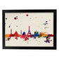 Poster de Paris. Láminas e ilustraciones de ciudades, comunidades, y mapas de España.-Artwork-Nacnic-A3-Marco Negro-Nacnic Estudio SL