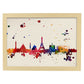Poster de Paris. Láminas e ilustraciones de ciudades, comunidades, y mapas de España.-Artwork-Nacnic-A3-Marco Madera clara-Nacnic Estudio SL