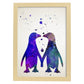 Poster de Pingüino estilo acuarela. Láminas de animales con estilo acuarela-Artwork-Nacnic-A4-Marco Madera clara-Nacnic Estudio SL