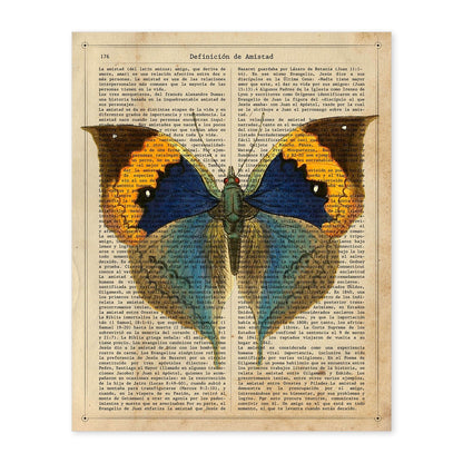 Poster de Mariposa Style con definición. Láminas de animales con texto y definición. Diseño de interiores basado en animales.-Artwork-Nacnic-A4-Sin marco-Nacnic Estudio SL