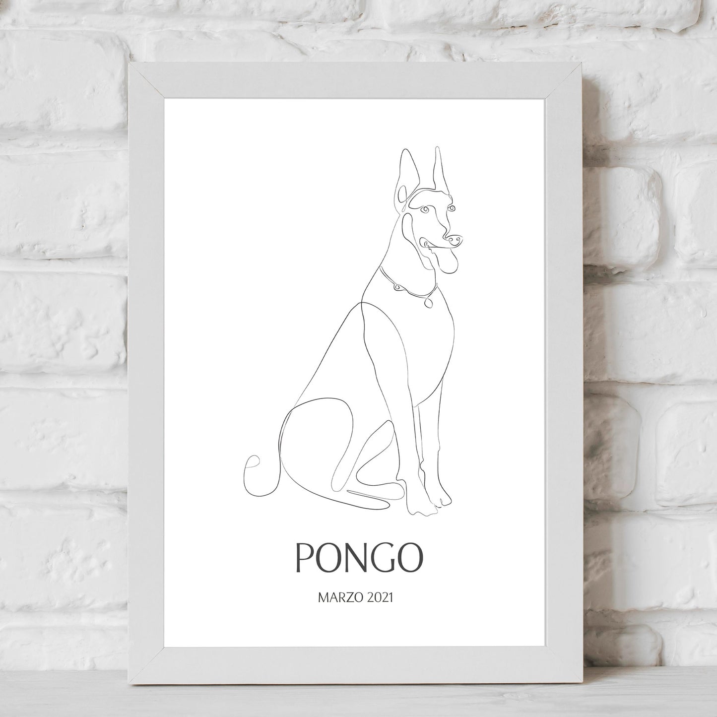 Lámina Personalizada Perro Grande Connombre, Fecha De Nacimiento Y Lugar Regalo De Diseño Para Momentos Unicos. Ideal Para Eventos. Cumpleaños, Aniversarios, Nacimientos