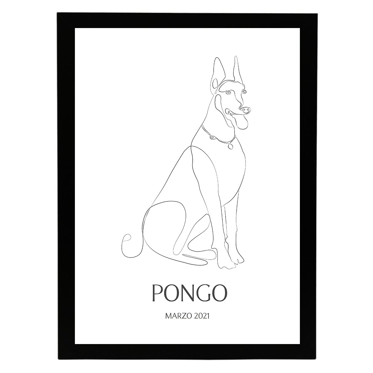 Lámina Personalizada Perro Grande Connombre, Fecha De Nacimiento Y Lugar Regalo De Diseño Para Momentos Unicos. Ideal Para Eventos. Cumpleaños, Aniversarios, Nacimientos