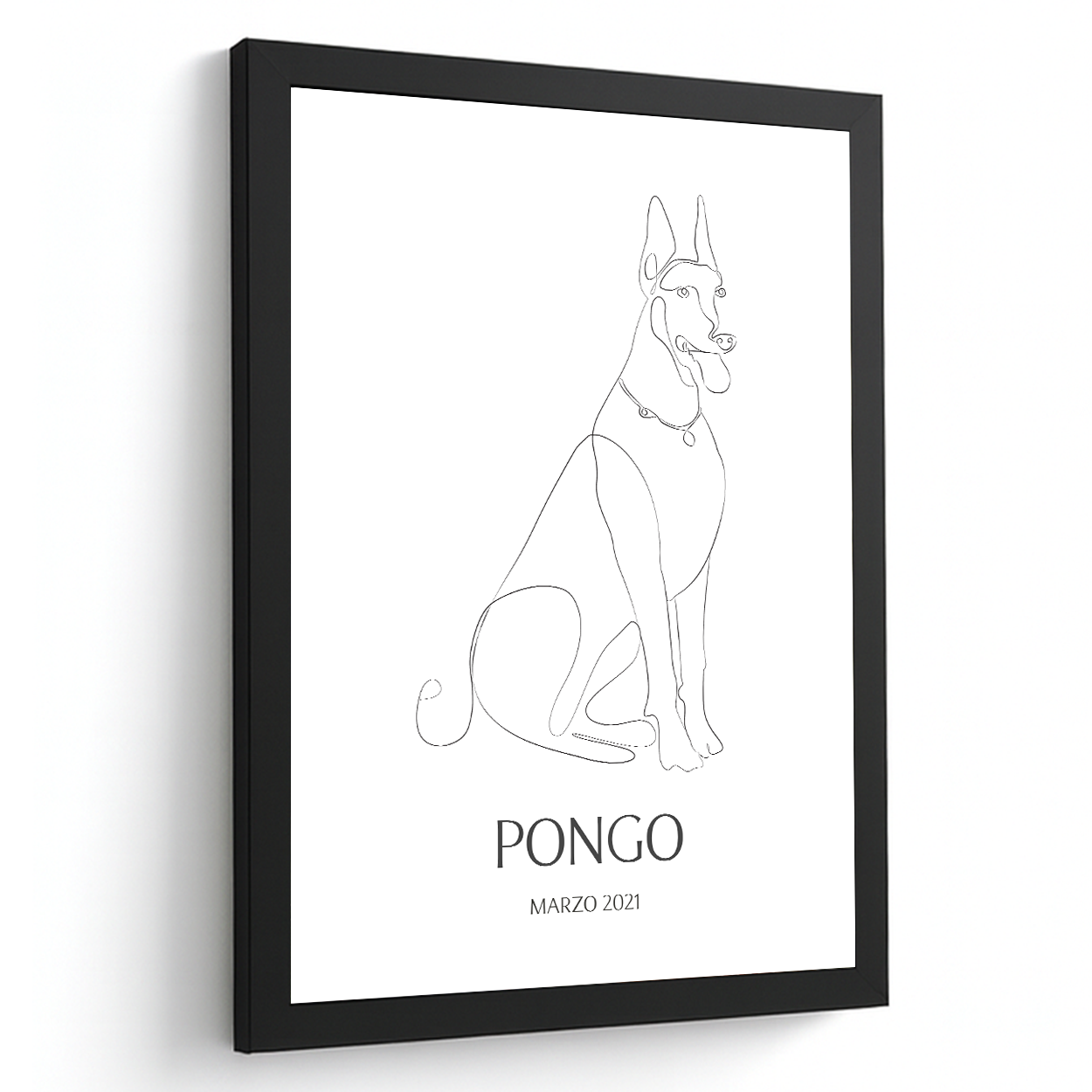 Lámina Personalizada Perro Grande Connombre, Fecha De Nacimiento Y Lugar Regalo De Diseño Para Momentos Unicos. Ideal Para Eventos. Cumpleaños, Aniversarios, Nacimientos