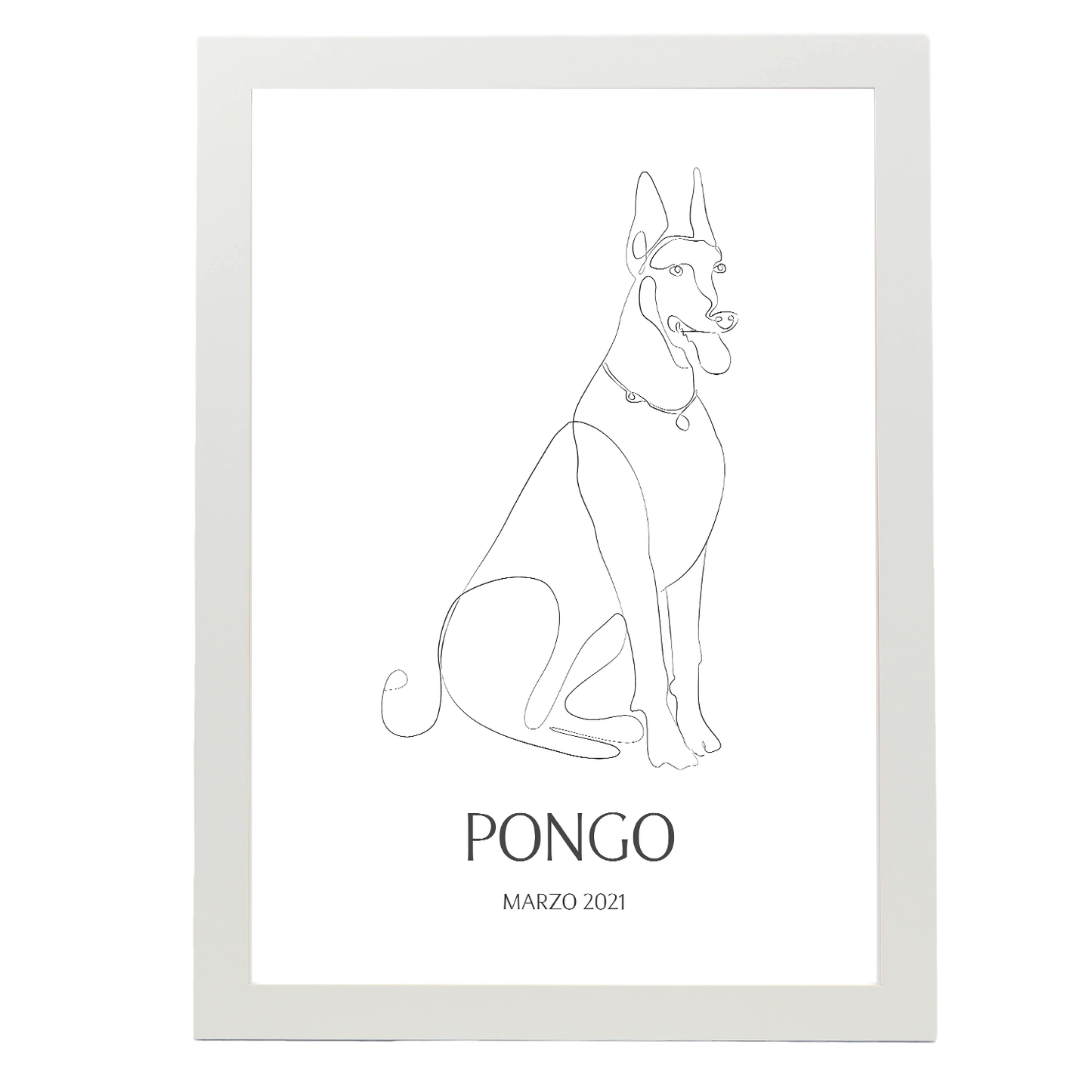 Lámina Personalizada Perro Grande Connombre, Fecha De Nacimiento Y Lugar Regalo De Diseño Para Momentos Unicos. Ideal Para Eventos. Cumpleaños, Aniversarios, Nacimientos