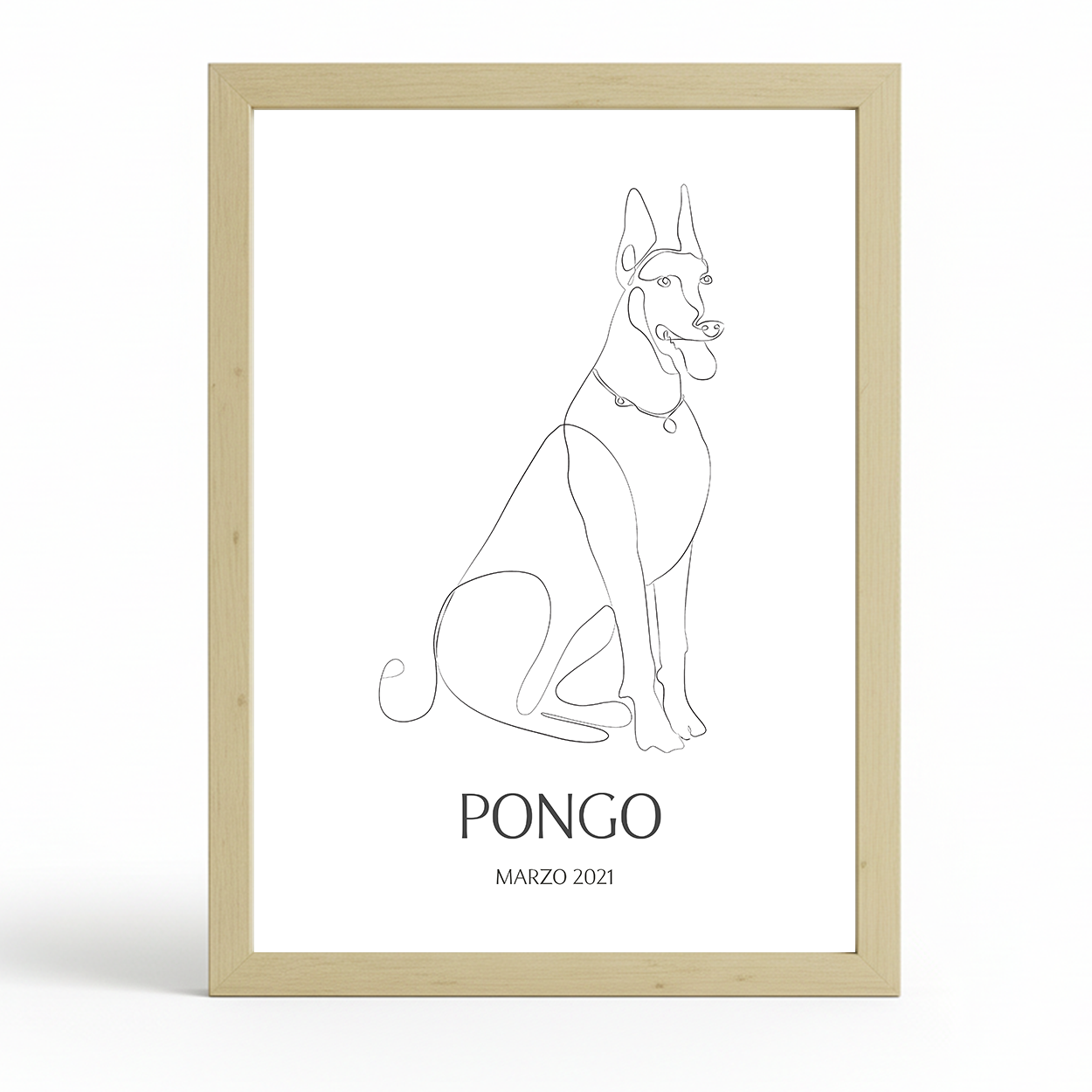 Lámina Personalizada Perro Grande Connombre, Fecha De Nacimiento Y Lugar Regalo De Diseño Para Momentos Unicos. Ideal Para Eventos. Cumpleaños, Aniversarios, Nacimientos