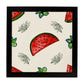 Poster cuadrado de Diversión de sandia. Lámina de frutas y verduras de forma cuadrada, ilustrada con dibujos a color.-Artwork-Nacnic-25x25 cm-Marco Negro-Nacnic Estudio SL