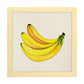 Poster cuadrado de El poder de tres. Lámina de frutas y verduras de forma cuadrada, ilustrada con dibujos a color.-Artwork-Nacnic-20x20 cm-Marco Madera clara-Nacnic Estudio SL