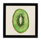 Poster cuadrado de Kiwi dulce. Lámina de frutas y verduras de forma cuadrada, ilustrada con dibujos a color.-Artwork-Nacnic-20x20 cm-Marco Negro-Nacnic Estudio SL