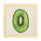Poster cuadrado de Kiwi dulce. Lámina de frutas y verduras de forma cuadrada, ilustrada con dibujos a color.-Artwork-Nacnic-20x20 cm-Marco Madera clara-Nacnic Estudio SL