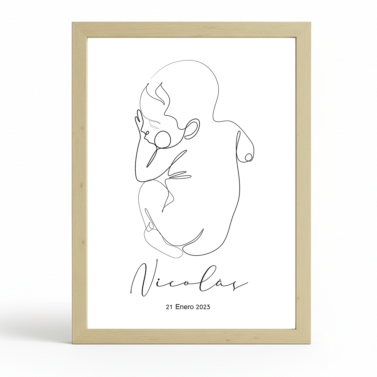 Lámina Personalizada Bebe Con Su Fecha De Nacicimiento Regalo De Diseño Para Momentos Unicos. Ideal Para Eventos. Cumpleaños, Aniversarios, Nacimientos