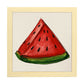Poster cuadrado de Pepitas divertidas. Lámina de frutas y verduras de forma cuadrada, ilustrada con dibujos a color.-Artwork-Nacnic-25x25 cm-Marco Madera clara-Nacnic Estudio SL