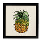 Poster cuadrado de Piña para todos. Lámina de frutas y verduras de forma cuadrada, ilustrada con dibujos a color.-Artwork-Nacnic-25x25 cm-Marco Negro-Nacnic Estudio SL