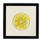 Poster cuadrado de Rodajita de limón. Lámina de frutas y verduras de forma cuadrada, ilustrada con dibujos a color.-Artwork-Nacnic-25x25 cm-Marco Negro-Nacnic Estudio SL