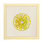 Poster cuadrado de Rodajita de limón. Lámina de frutas y verduras de forma cuadrada, ilustrada con dibujos a color.-Artwork-Nacnic-25x25 cm-Marco Madera clara-Nacnic Estudio SL