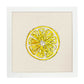 Poster cuadrado de Rodajita de limón. Lámina de frutas y verduras de forma cuadrada, ilustrada con dibujos a color.-Artwork-Nacnic-25x25 cm-Marco Blanco-Nacnic Estudio SL
