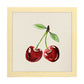 Poster cuadrado de Sabor de amor. Lámina de frutas y verduras de forma cuadrada, ilustrada con dibujos a color.-Artwork-Nacnic-25x25 cm-Marco Madera clara-Nacnic Estudio SL