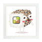 Poster cuadrado de sushi. Lámina Sushi maki california, con dibujos de sushi, onigiri, y otras comidas japonesas.-Artwork-Nacnic-25x25 cm-Marco Blanco-Nacnic Estudio SL