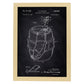 Poster con patente de Barril de cerveza. Lámina con diseño de patente antigua-Artwork-Nacnic-A3-Marco Madera clara-Nacnic Estudio SL