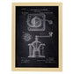 Poster con patente de Molinillo de café. Lámina con diseño de patente antigua-Artwork-Nacnic-A4-Marco Madera clara-Nacnic Estudio SL