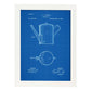 Poster con patente de Cafetera. Lámina con diseño de patente antigua-Artwork-Nacnic-A4-Marco Blanco-Nacnic Estudio SL