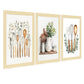 Set de 3 Cuadros Utensilios y herramientas de Cocina Póster en Acuarela con Ilustración impresa para decorar las paredes de la Cocina, Despensa, Comedor, Restaurante