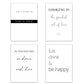 Set de 4 Cuadros Frases de Cocina Mensajes Póster Impresión Ilustración Letreros en Blanco y Negro Estilo moderno para decorar Cocina, Despensa, Comedor, Restaurante
