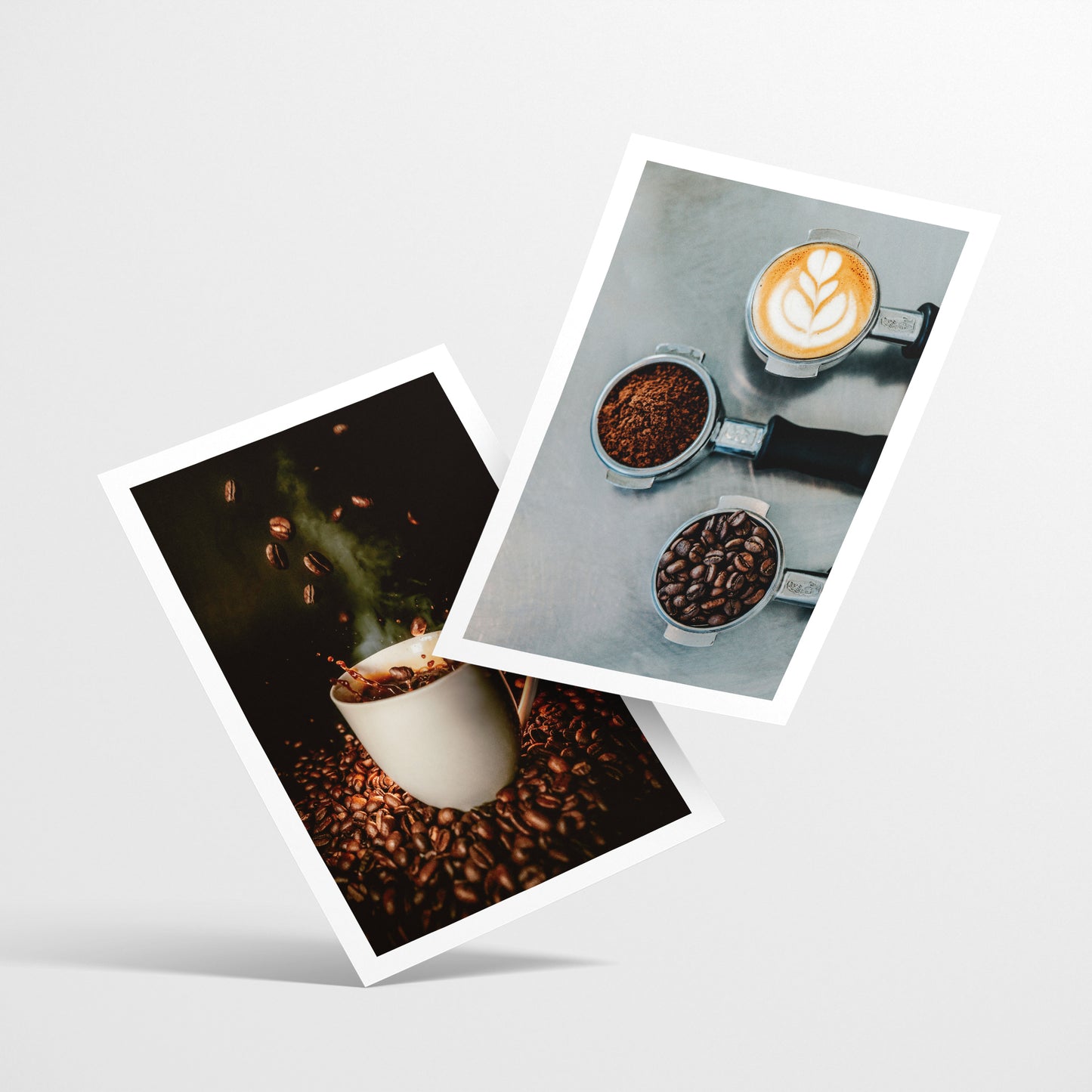 Set de 3 Cuadros de Café Tostado Ilustración impresa en estilo Fotográfico para decorar las paredes de Cocina, Despensa, Comedor, Restaurante, Cafetería