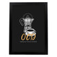 Set de láminas Cafetero compulsivo. Pósters para cafeterías, restaurantes y amantes del café.-Artwork-Nacnic-A4-Marco Negro-Nacnic Estudio SL