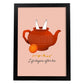 Set de láminas La vida después del té. Pósters con ilustraciones para amantes del té y el café.-Artwork-Nacnic-A3-Marco Negro-Nacnic Estudio SL