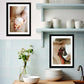 Set de 2 Cuadros Desayuno Croissant Café Ilustración impresa en estilo Fotográfico para decorar las paredes de Cocina, Panadería, Despensa, Comedor, Restaurante, Cafetería