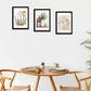 Set de 3 Cuadros Utensilios y herramientas de Cocina Póster en Acuarela con Ilustración impresa para decorar las paredes de la Cocina, Despensa, Comedor, Restaurante