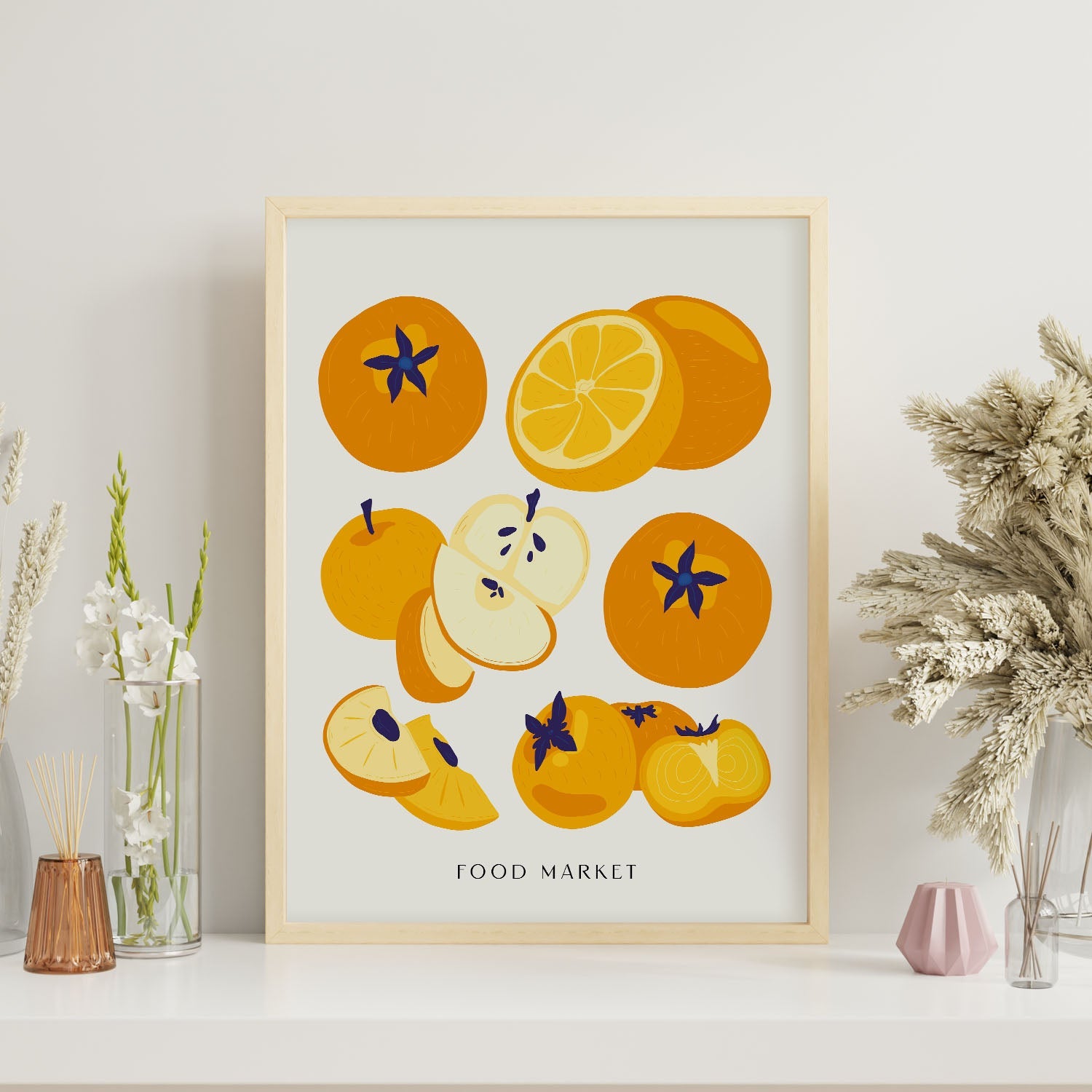 Orange Colored Fruits-Artwork-Nacnic-Nacnic Estudio SL