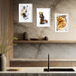 Set de 3 Cuadros Desayuno Mañana Café, Muffins, Croissant Ilustración impresa en estilo Fotográfico para decorar las paredes de Cocina, Despensa, Comedor, Restaurante