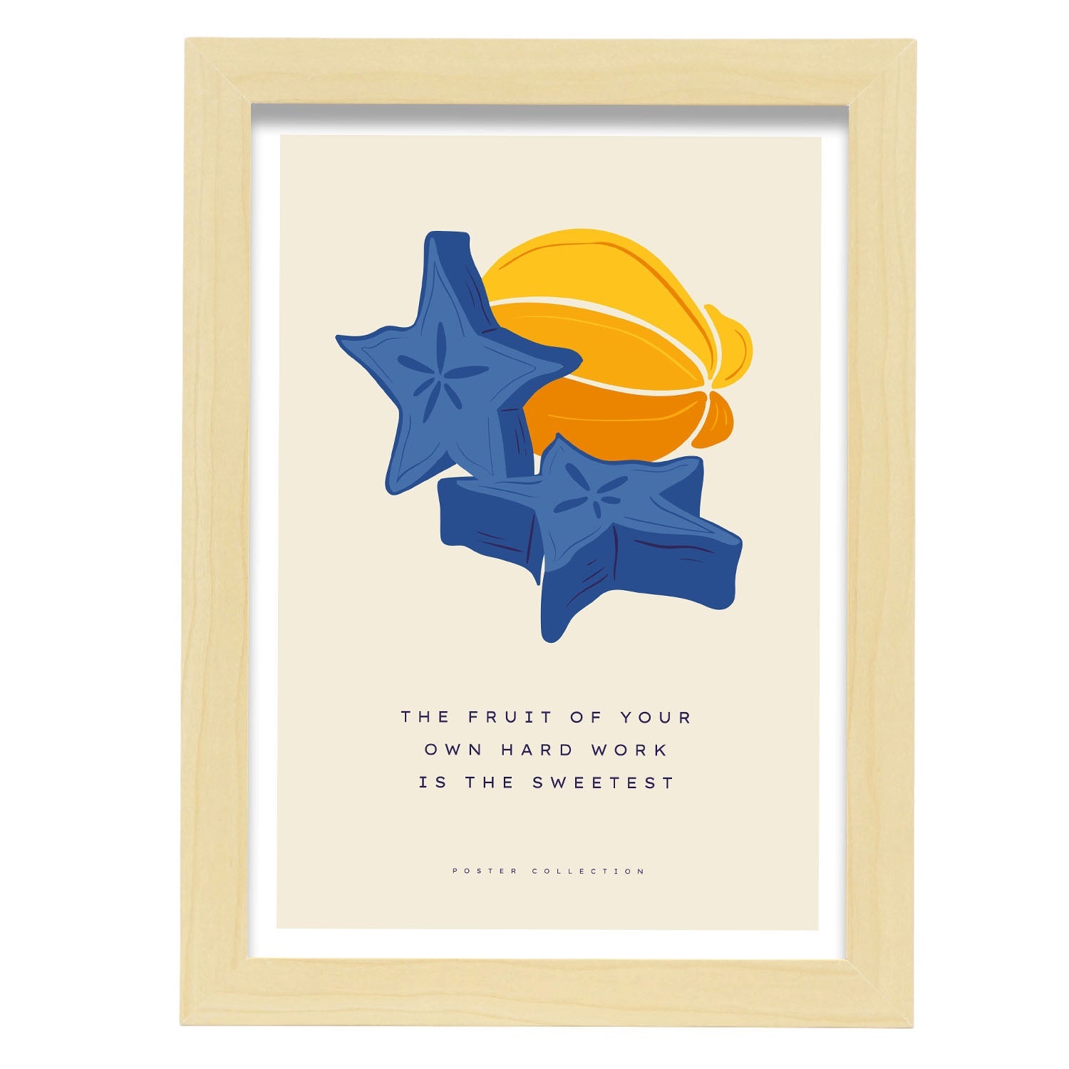 Star Fruit Quote-Artwork-Nacnic-A4-Marco Madera clara-Nacnic Estudio SL