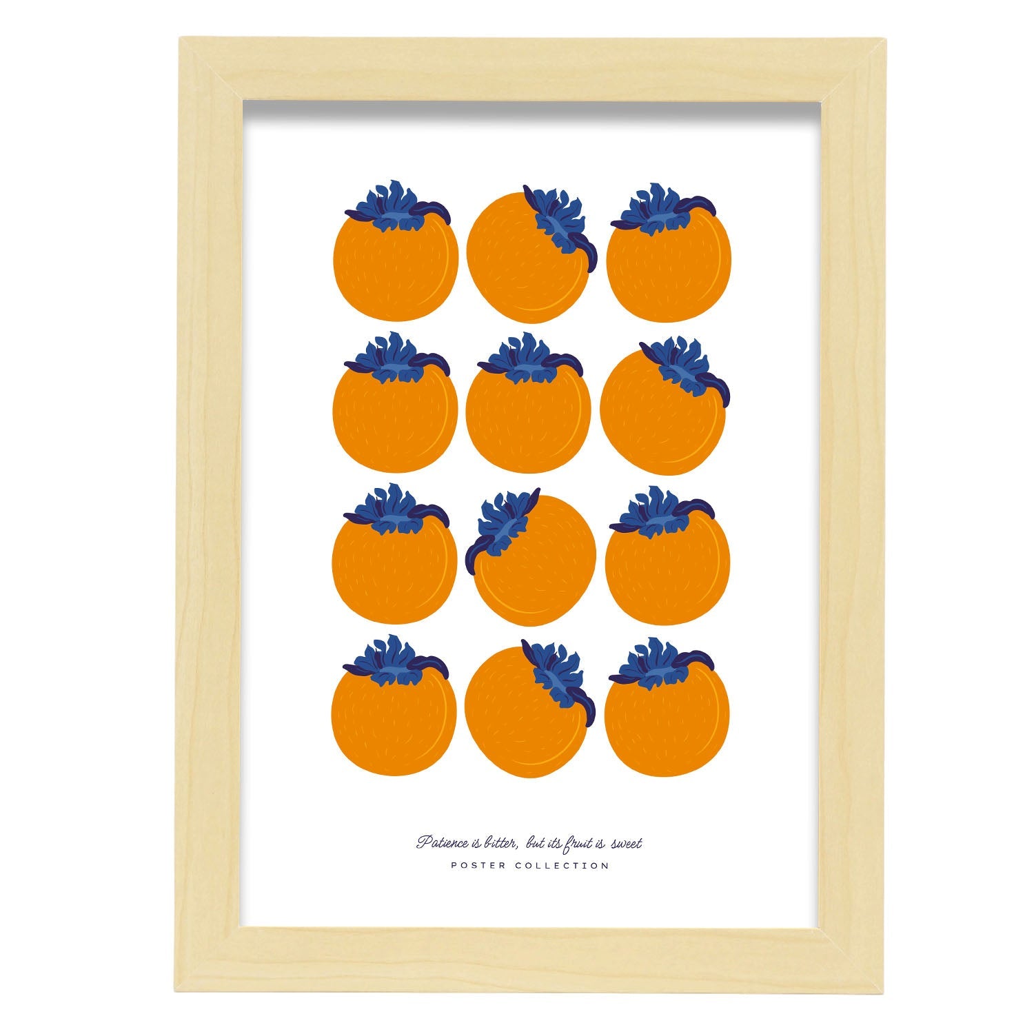 Persimmons 3x4-Artwork-Nacnic-A4-Marco Madera clara-Nacnic Estudio SL